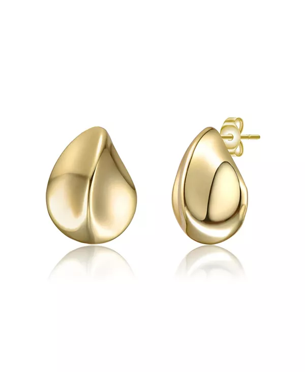 

Серьги-Гвоздики в форме капли дождя с покрытием из белого золота или 14-каратного золота Rachel Glauber, gold