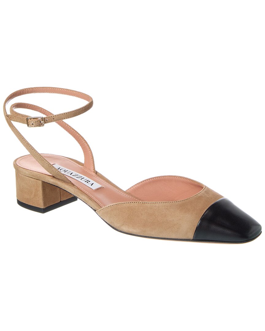 Туфли-лодочки Aquazzura French Flirt 35 Suede, коричневый