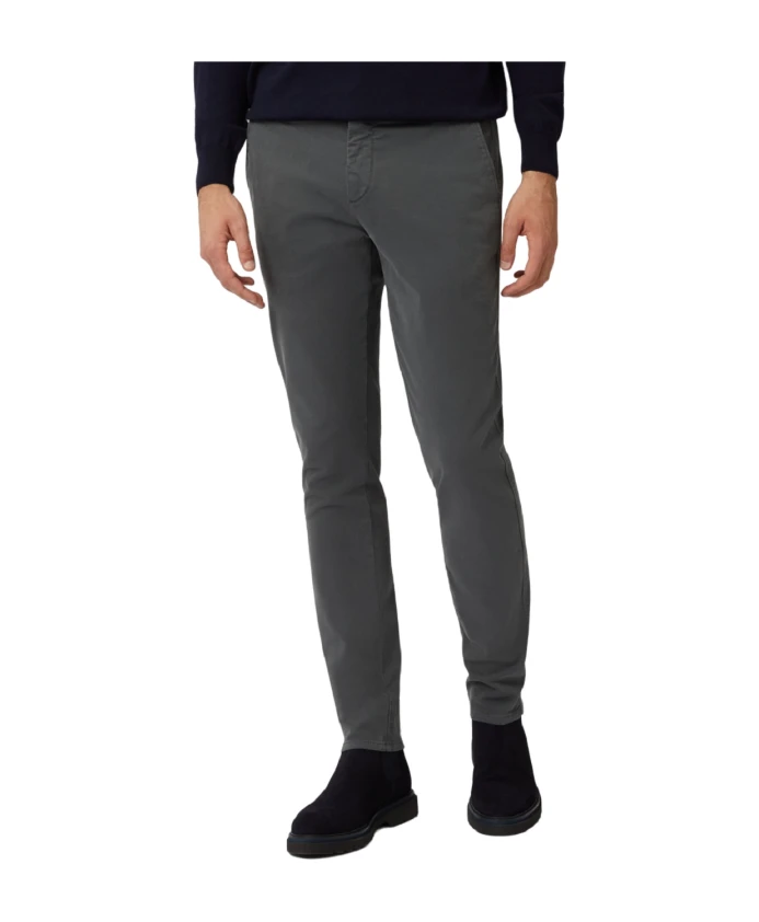 

Габардиновые брюки зауженного кроя Harmont & Blaine, серый