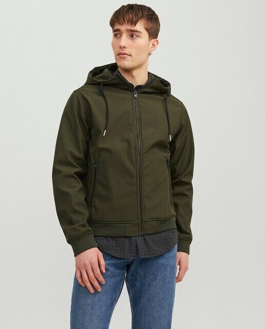 

Мужская легкая куртка из софтшелла Jack & Jones, темно-зеленый