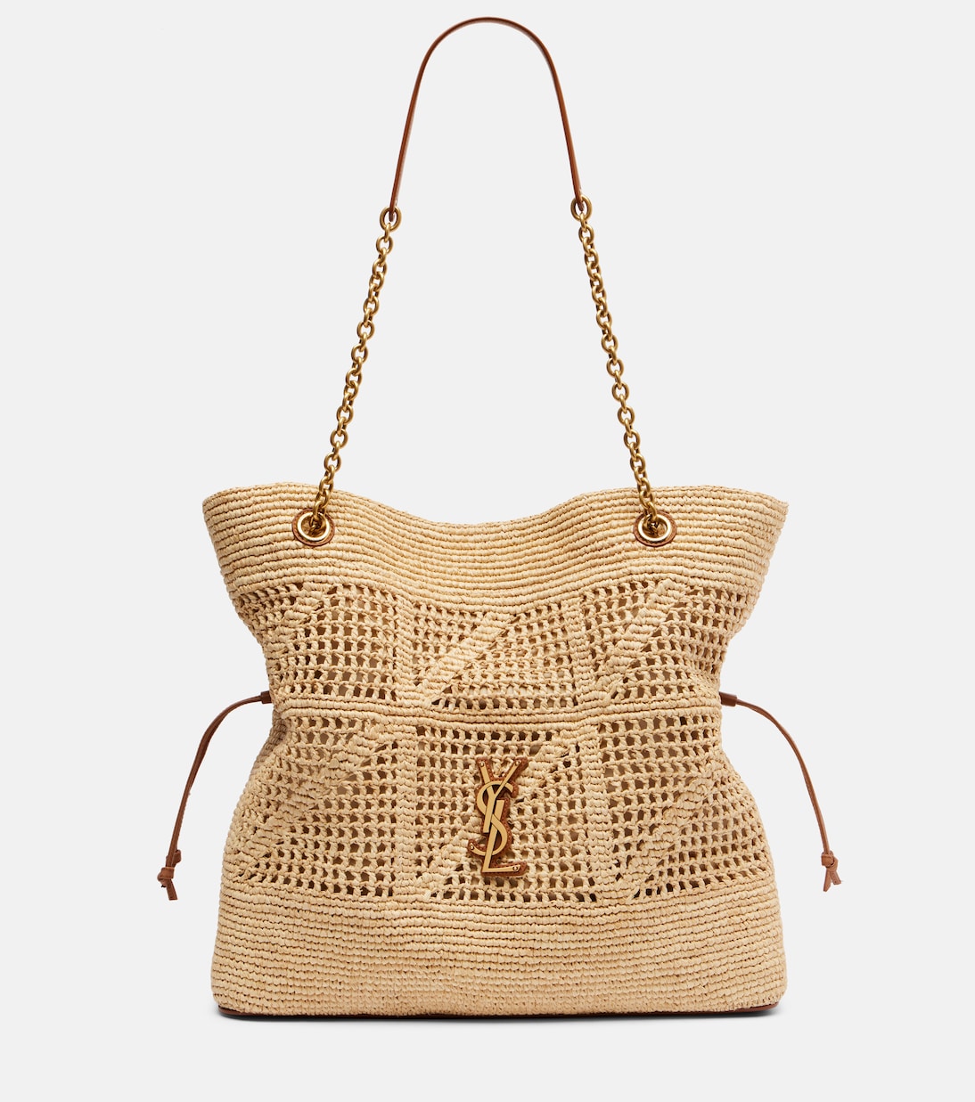 

Сумка-тоут Jamie Cassandre из рафии Saint Laurent, Pale Brown/Brick