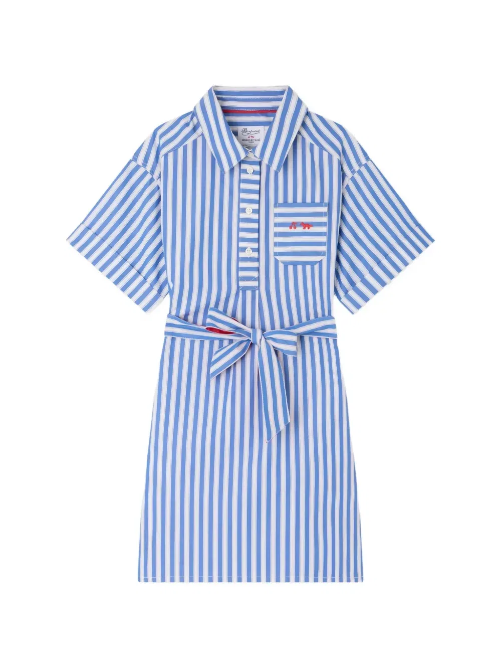 Платье-рубашка Lissandra из коллаборации с Maison Kitsuné Bonpoint, синий