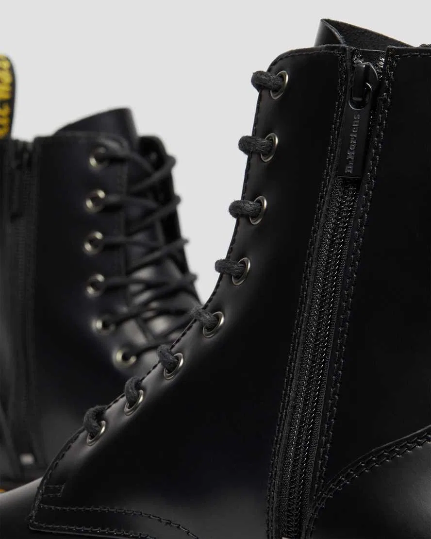 Ботинки Jadon на гладкой кожаной платформе Dr Martens, черный — фото 3