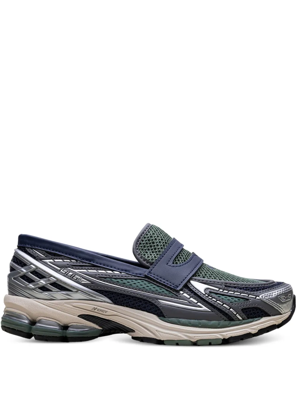 

Лоферы 1906L Silver Metallic/Navy/Dark Juniper NEW BALANCE, зеленый