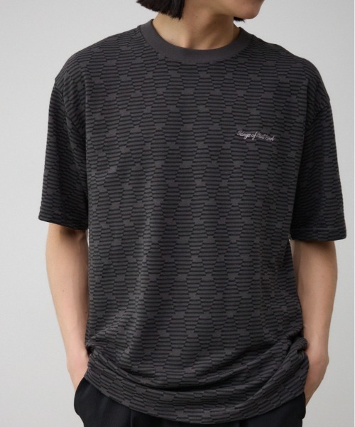 

Футболка с жаккардовой вышивкой и инкрустацией AZUL BY MOUSSY, черный