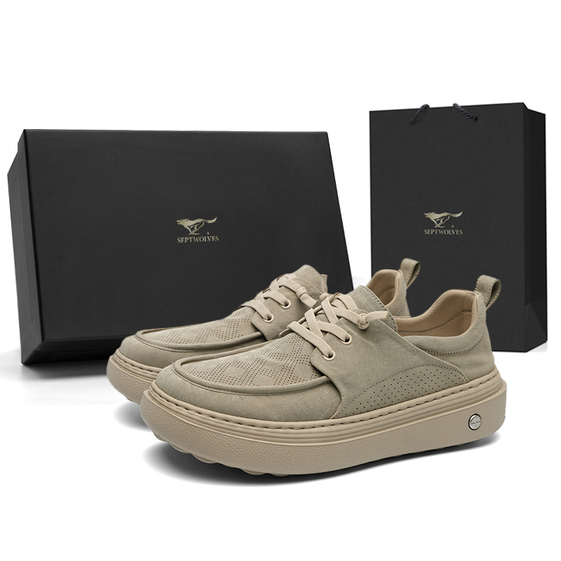 SEPTWOLVES Мужские кеды низкие черные, цвет Black (Standard Leather Shoe Size) — фото 4