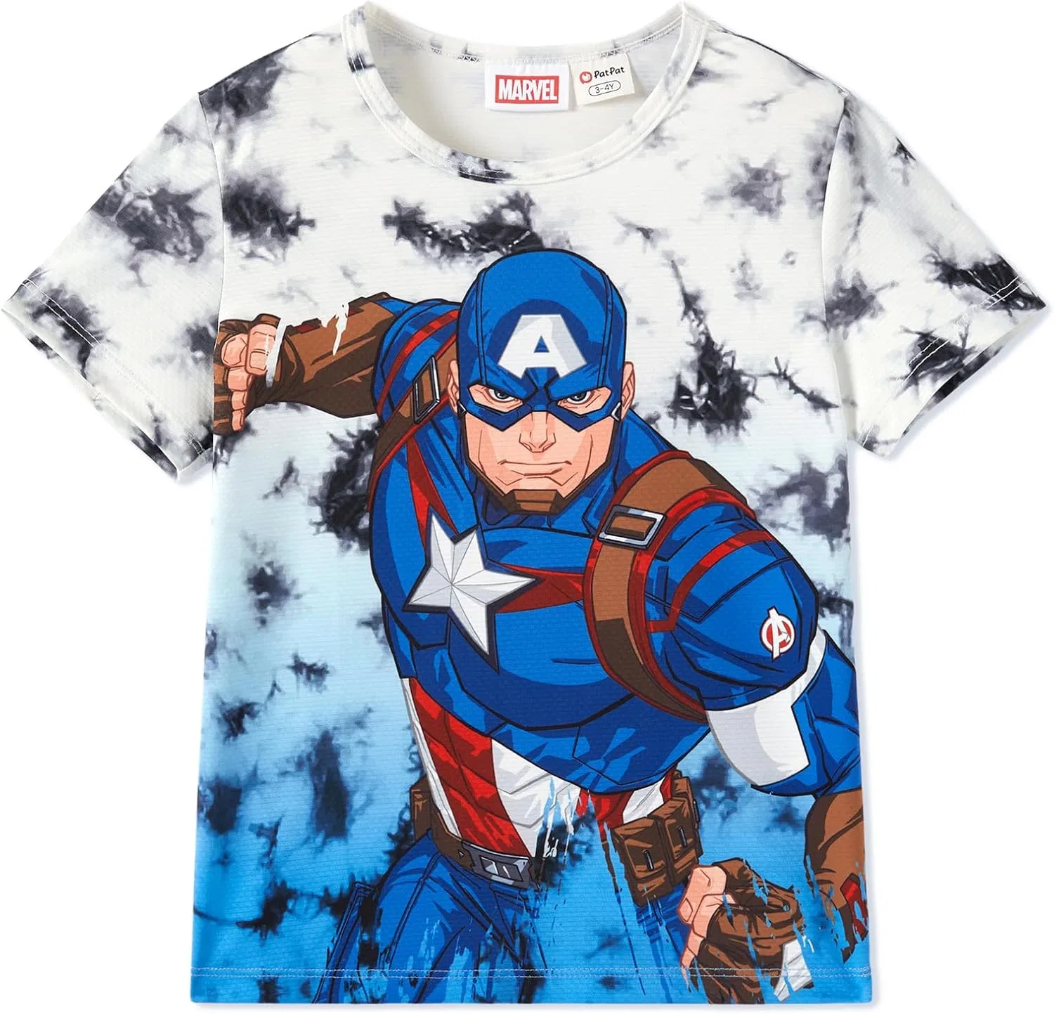 Футболка детская с принтом Captain America, Disney, Marvel, цвет Marvel Captain America