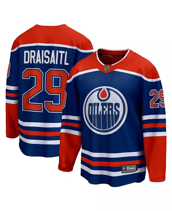 

Мужская домашняя майка игрока Leon Draisaitl Edmonton Oilers Home Premier Breakaway Fanatics