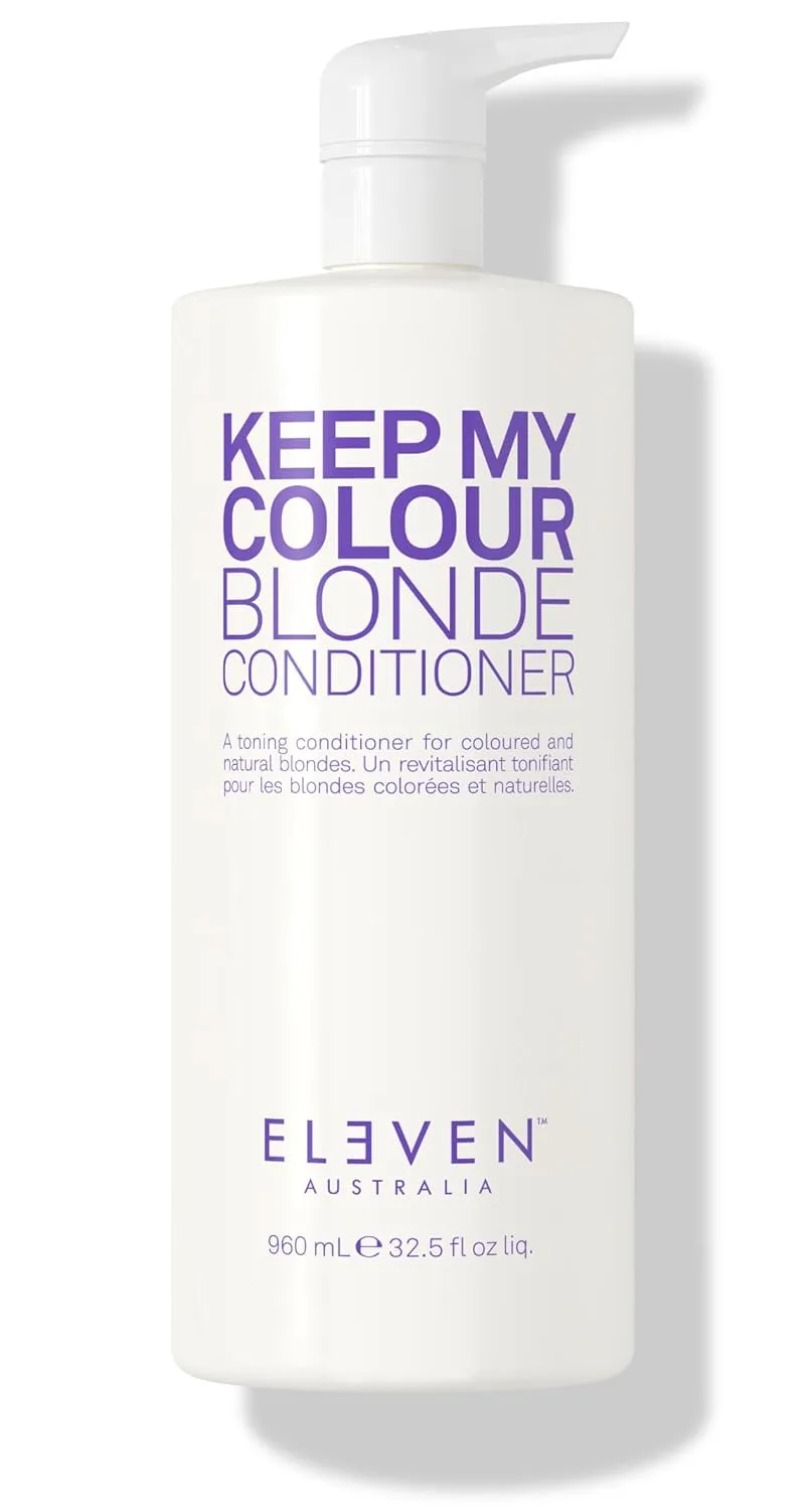ELEVEN AUSTRALIA Keep My Colour Blonde Conditioner - фиолетовый кондиционер для блонда и седины, защищает цвет и тонирует, нейтрализует желтизну, без сульфатов, vegan 961 мл