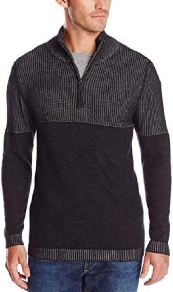 

Мужской свитер Alex Stevens с текстурными вставками и молнией на четверть