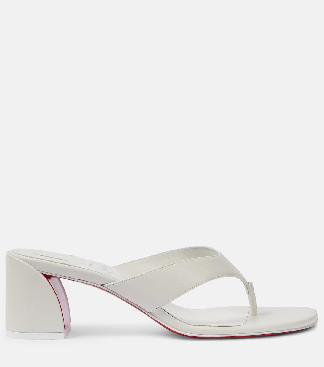 Женские кожаные сандалии Janetonga 55 на ремешках Christian Louboutin, белый — фото 4