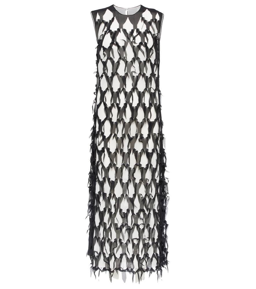 

Платье миди из плиссированного тюля с шелком Maison Margiela