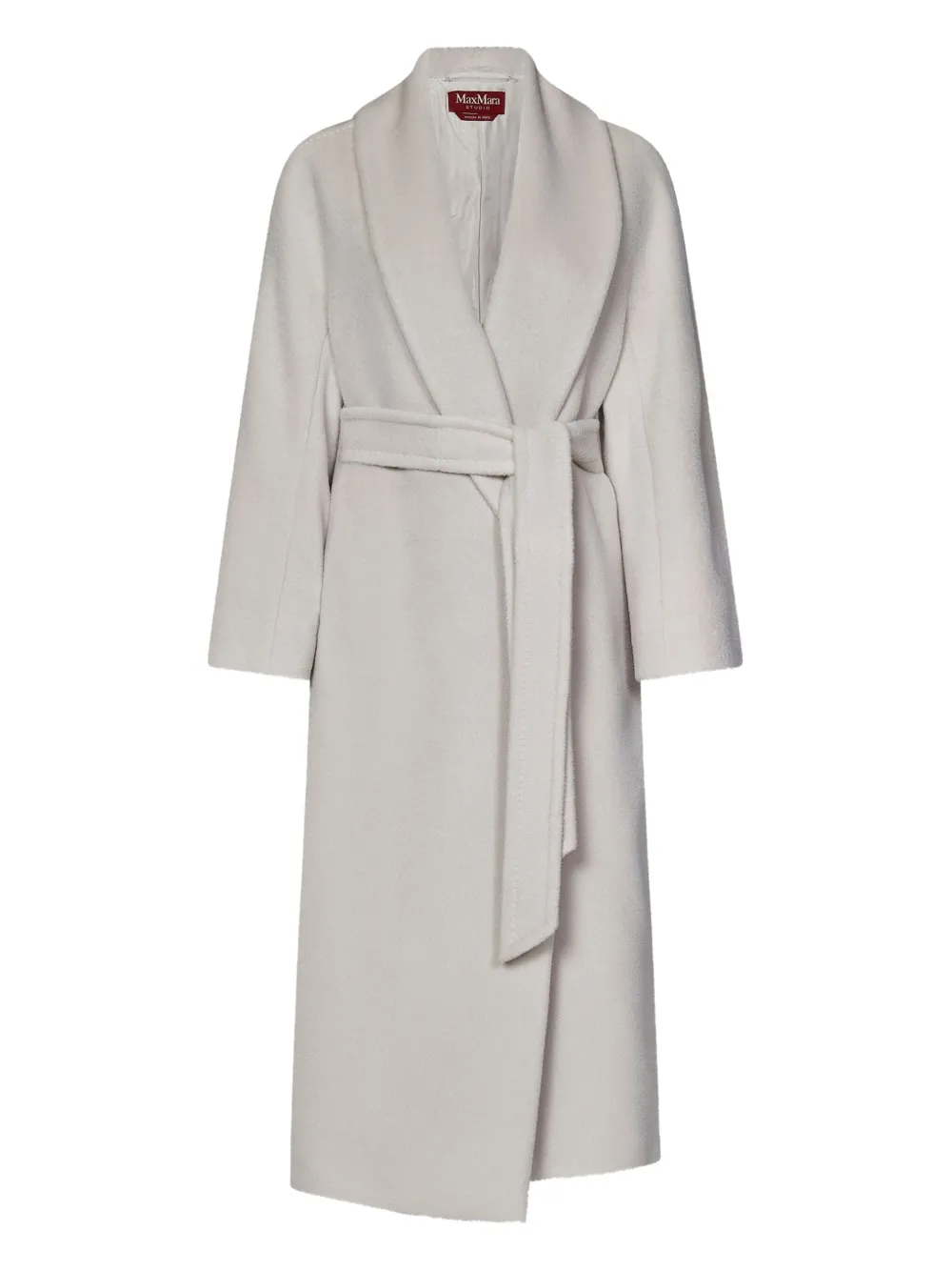 

Пальто с шалевым воротником и поясом Max Mara, нейтральный