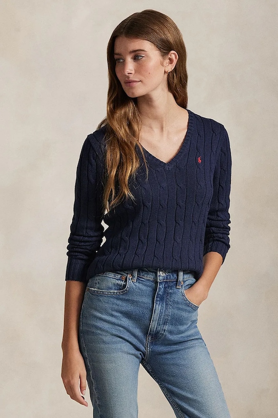 

Хлопковый свитер Polo Ralph Lauren, темно-синий