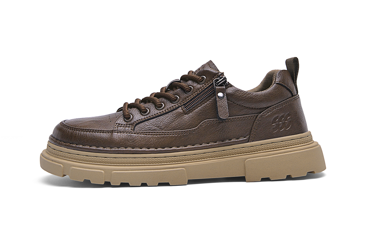 

Повседневные туфли мужские низкие черные/землисто-желтые Low top HLA, коричневый