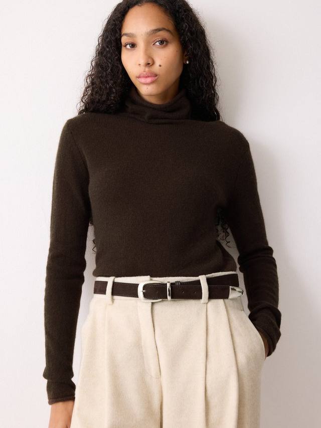 

Холден Pure Cloud кашемировый поло-свитер Jigsaw, Brown