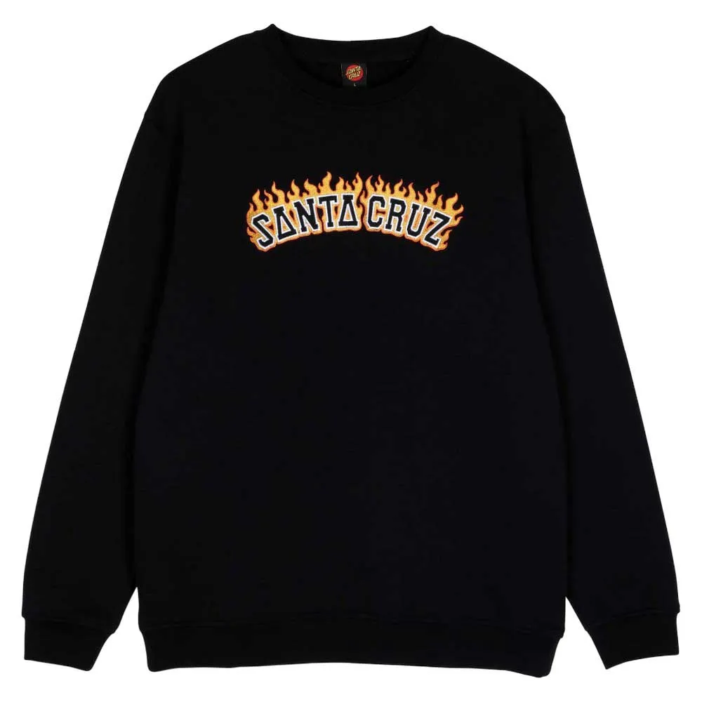 

Толстовка Santa Cruz Burnt collegiate crew, черный