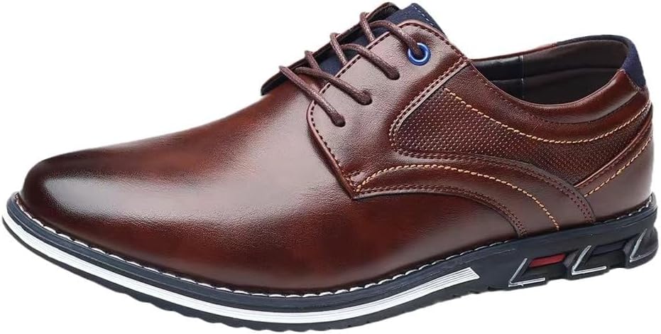 

Мужские туфли комфортные мягкие Оксфорды из высококачественной гибкой кожи, модные деловые кроссовки, повседневная одежда Hhhchpm, коричневый