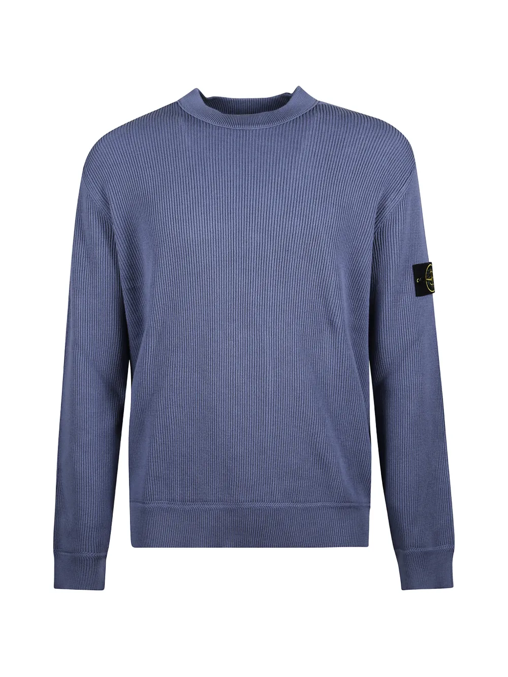 

Свитер с ребристой отделкой и нашивками Stone Island, синий