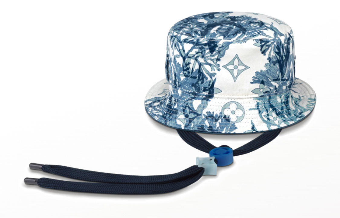 

LOUIS VUITTON Хлопковая панама унисекс сине-белая, Blue White