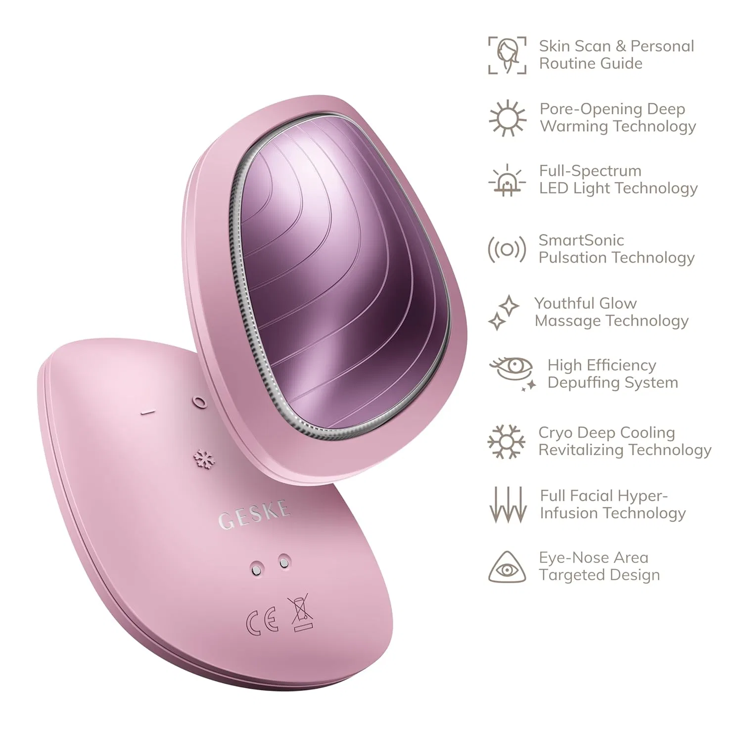 Маска для лица Geske — «SmartAppGuided Sonic Warm & Cool Mask 9 in » от ‎ , Pink — фото 4