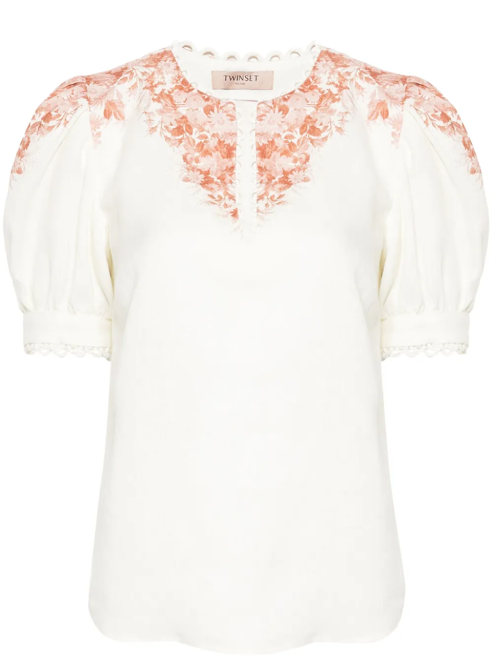 

Блузка с цветочным принтом TWINSET, нейтральный