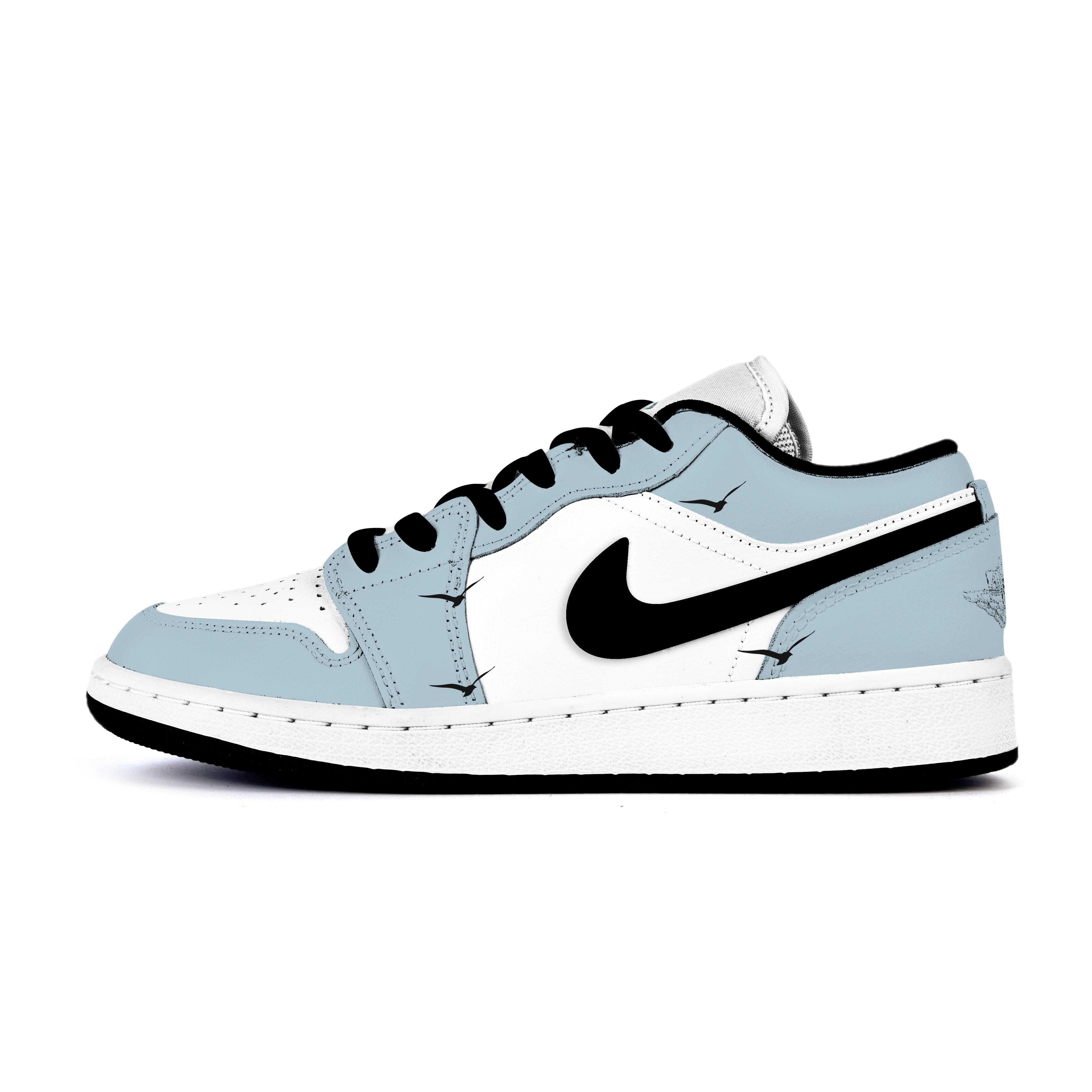 

Баскетбольные кроссовки Air 1 LOW с противоскользящим износостойким верхом для детей и подростков Jordan, синий