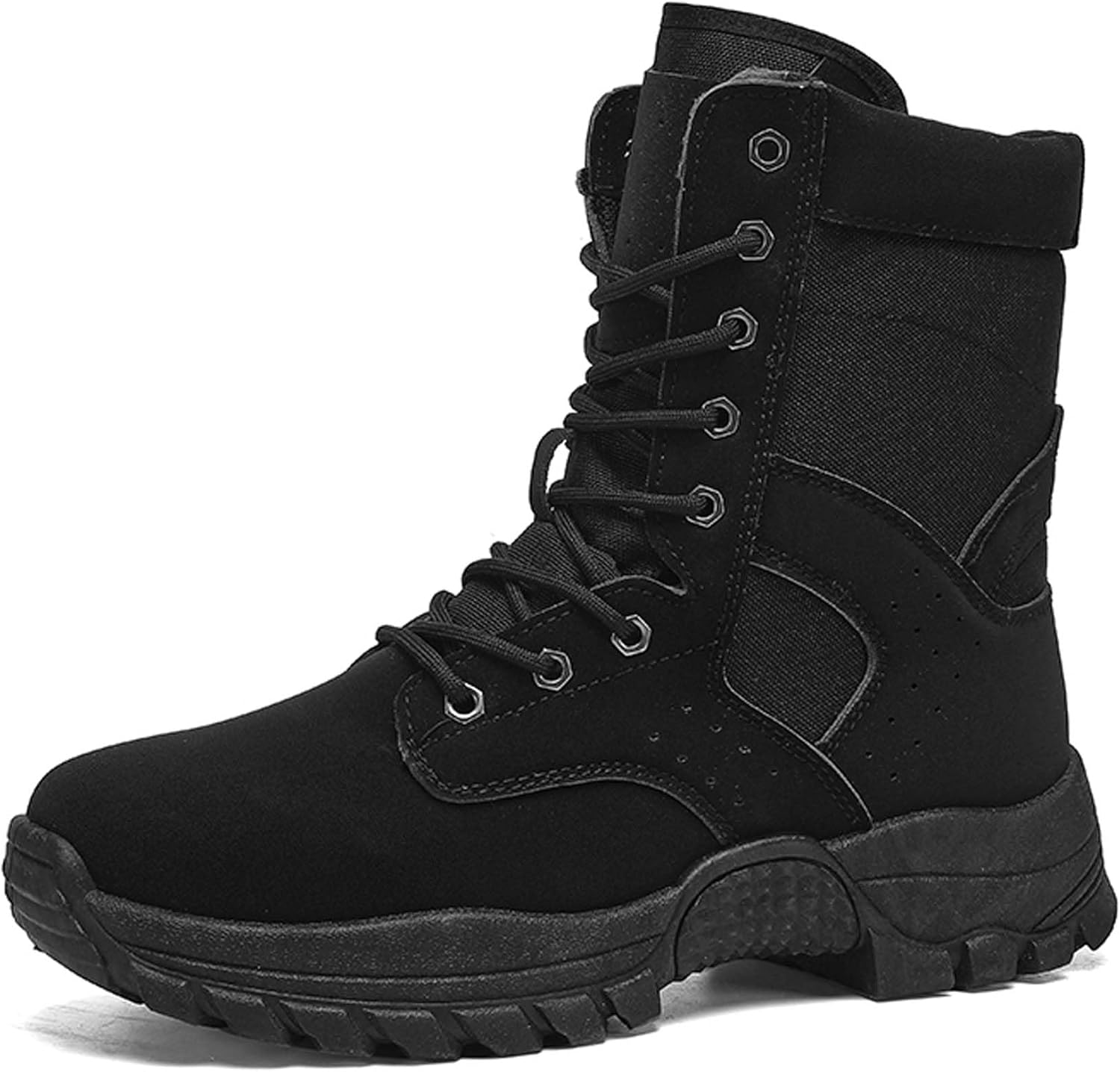 

Мужские походные ботинки для улицы, противоскользящие, износостойкие, для военной подготовки, боевые, для джунглей, пустыни, охоты, тактические ботинки, водонепроницаемые высокие кроссовки, черные, коричневые Generic