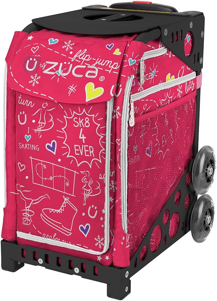 

Спортивная сумка Zuca Pink SK8 с черной рамой и мигающими колесами