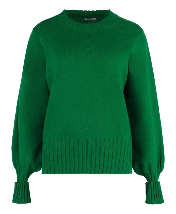 

Роскошный кашемировый свитер в рубчик. Malo, зеленый