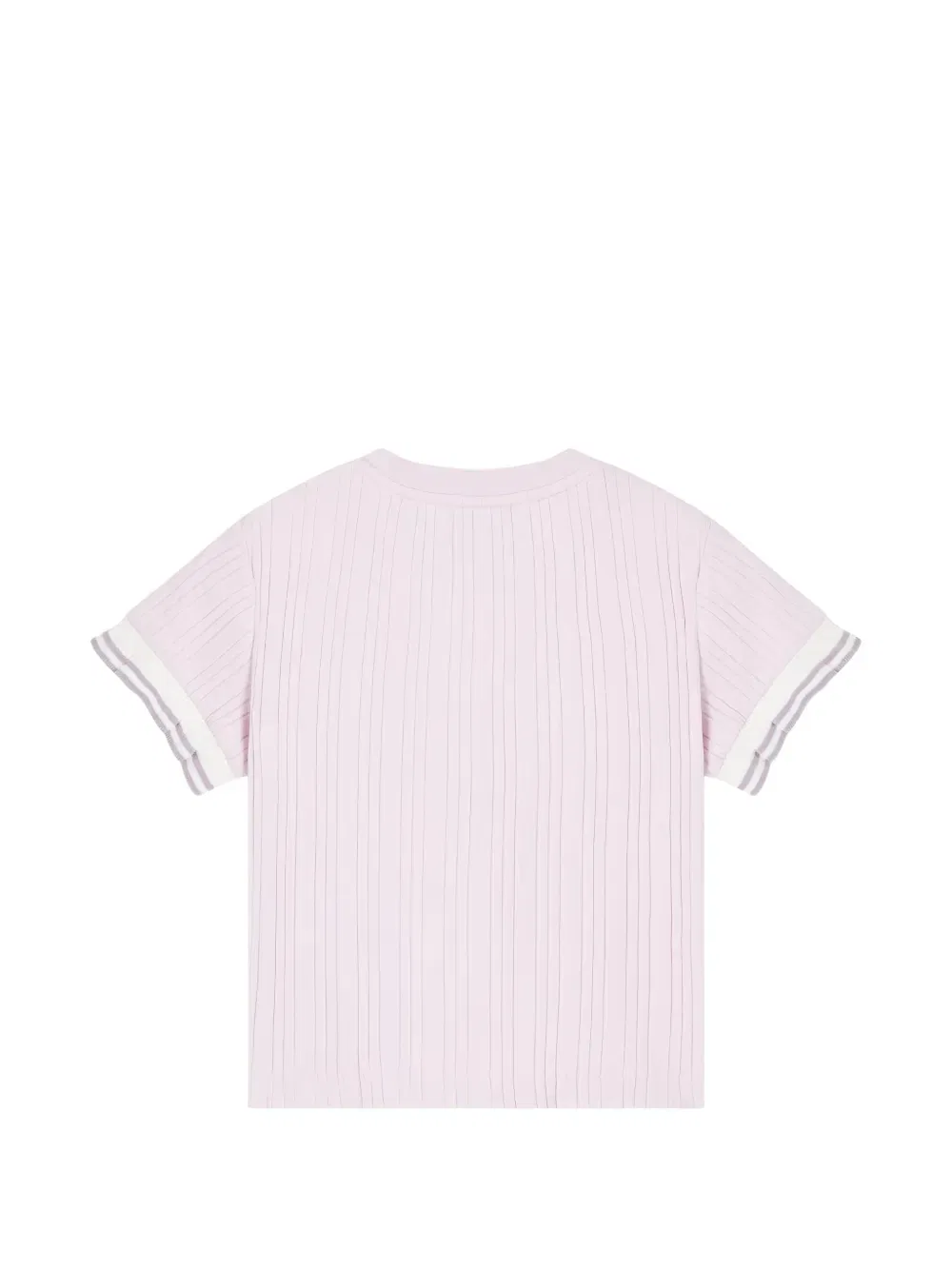 Футболка с оборками на рукавах Emporio Armani Kids, фиолетовый — фото 2