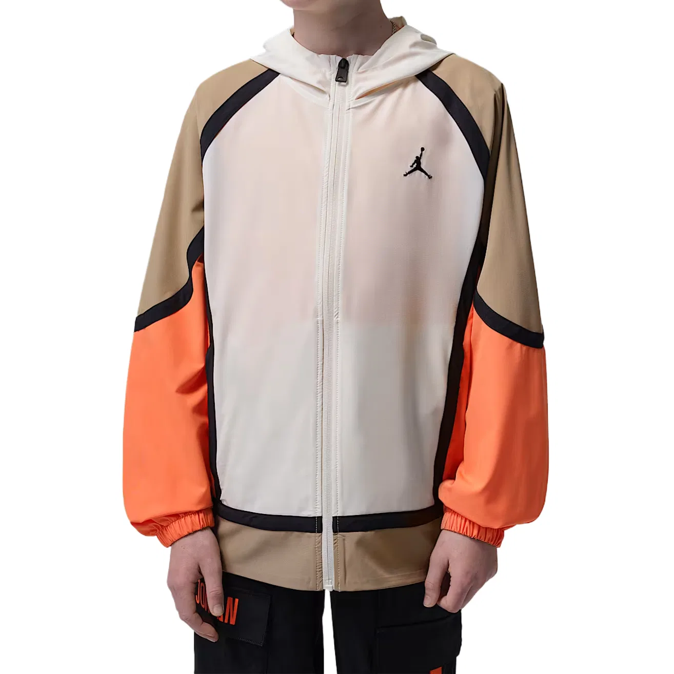 Детская куртка с капюшоном Moderate Jordan, Light Ivory White