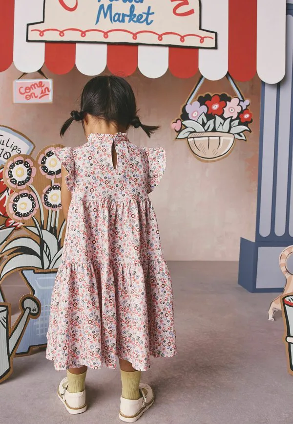 Платье-Футляр cath kidston из многослойного трикотажа стандартного кроя Next, Green Floral — фото 3