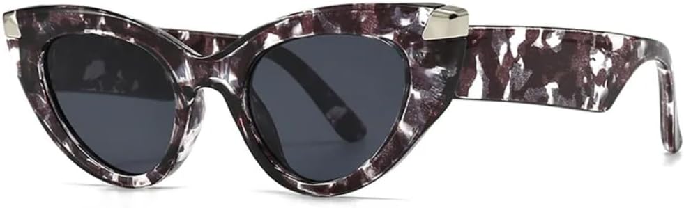 

Роскошные винтажные солнцезащитные очки «кошачий глаз» в большой оправе для женщин, в стиле панк, с заклепками, классические, для активного отдыха, с защитой от УФ-излучения UV400 HHZZYVY, Marble Black