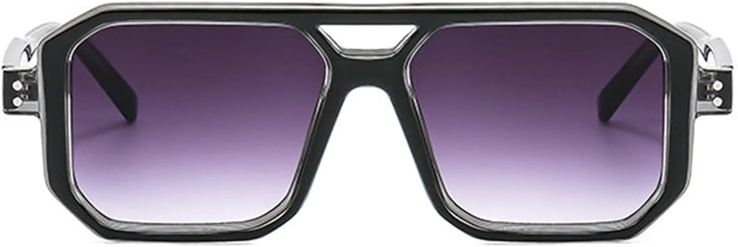 

Солнцезащитные очки Willochra в винтажном стиле 70-х годов, классические, квадратной формы, большие, для мужчин и женщин, с двойной перемычкой, черные, C6