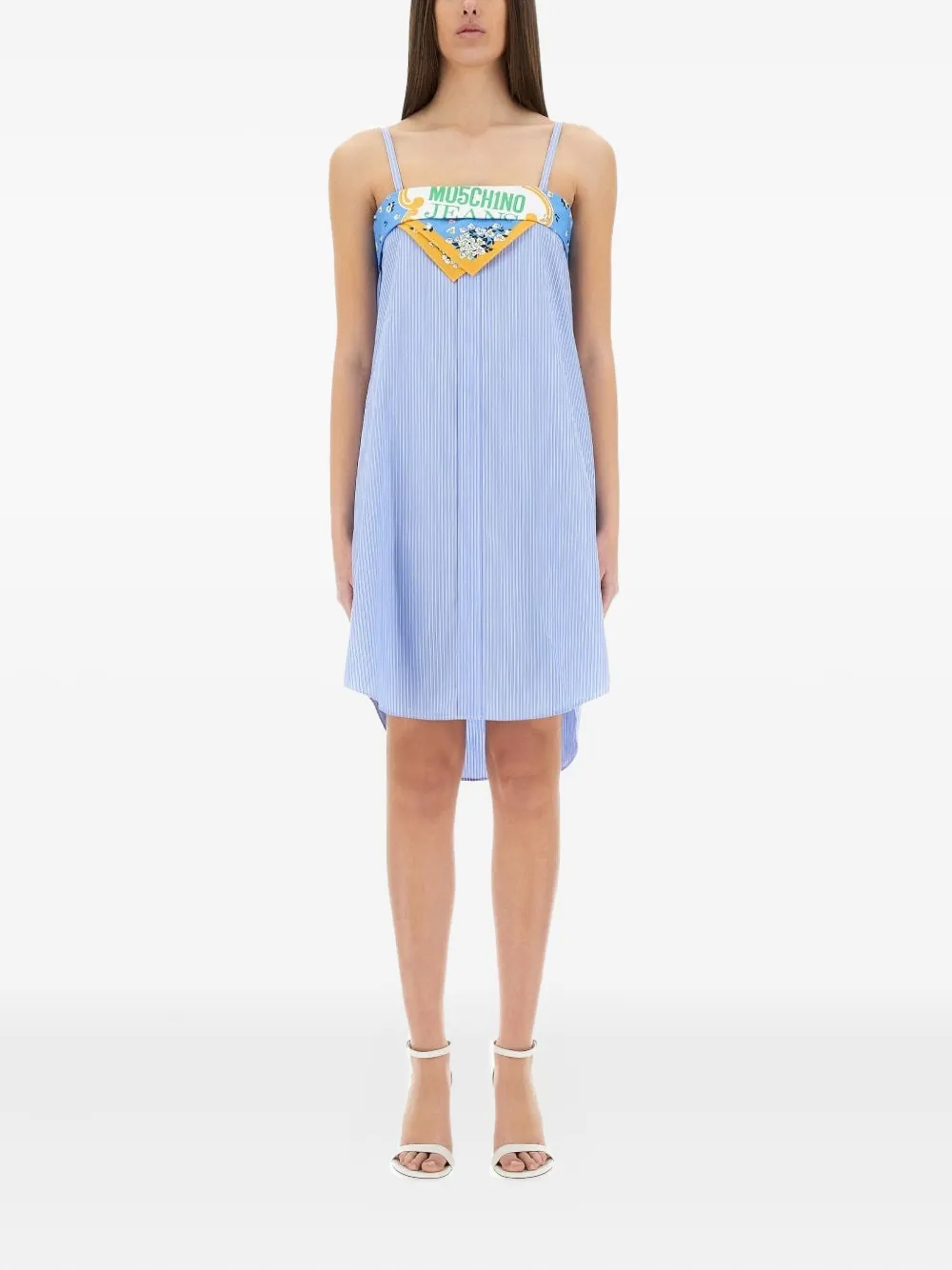 

Миди-платье в полоску Moschino Jeans, синий