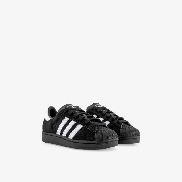 Кроссовки низкие Adidas Superstar II с логотипом, черный / белый — фото 3