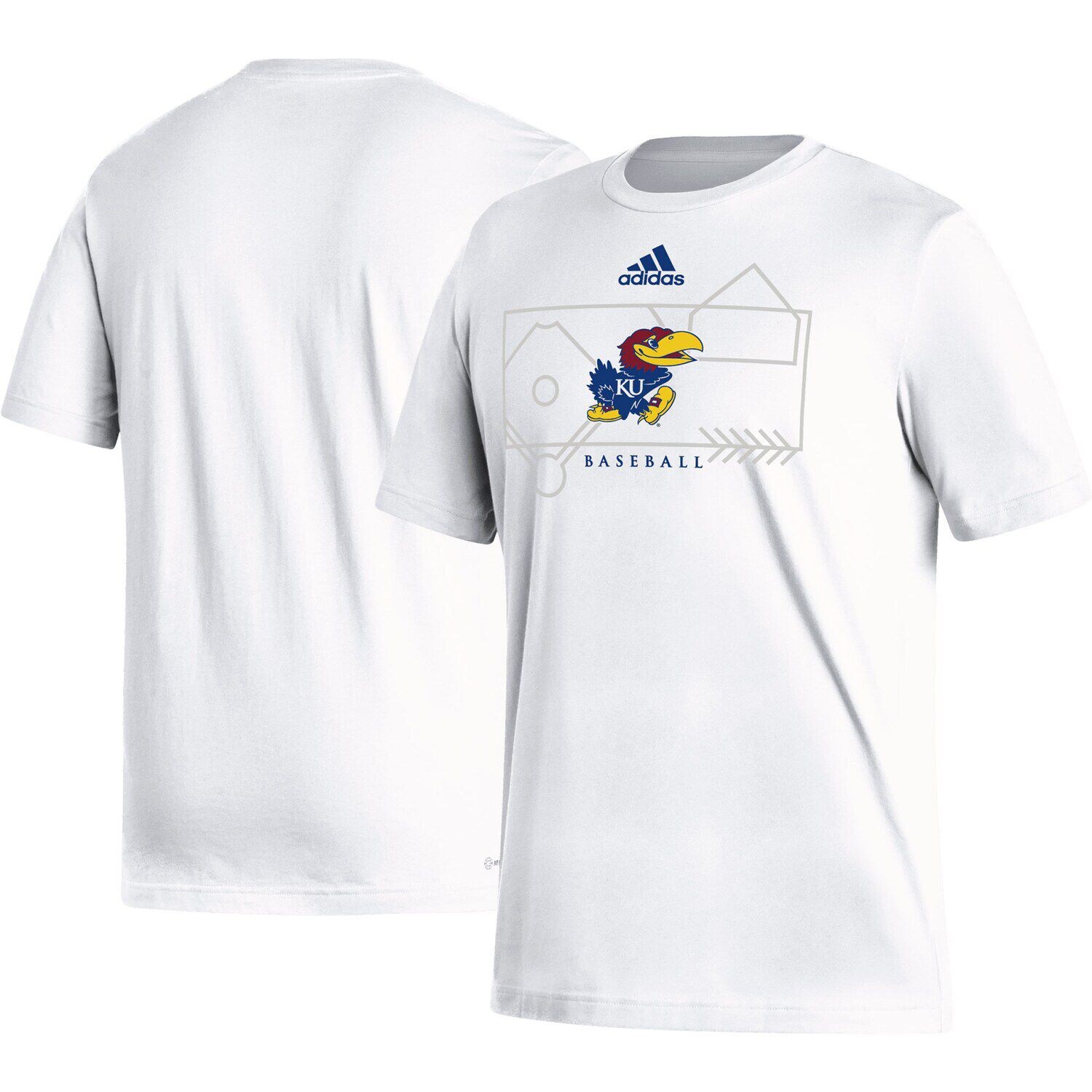 

Мужская белая футболка Kansas Jayhawks Locker Lines Basketball Fresh adidas, Белый, Мужская белая футболка Kansas Jayhawks Locker Lines Basketball Fresh adidas