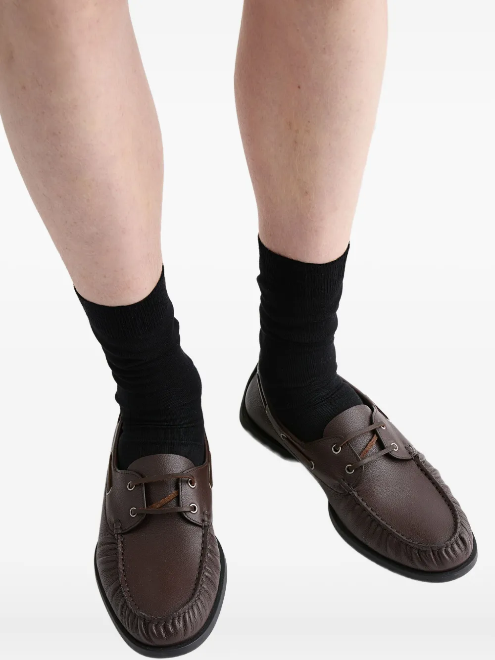 

Кожаные лоферы Jil Sander, коричневый