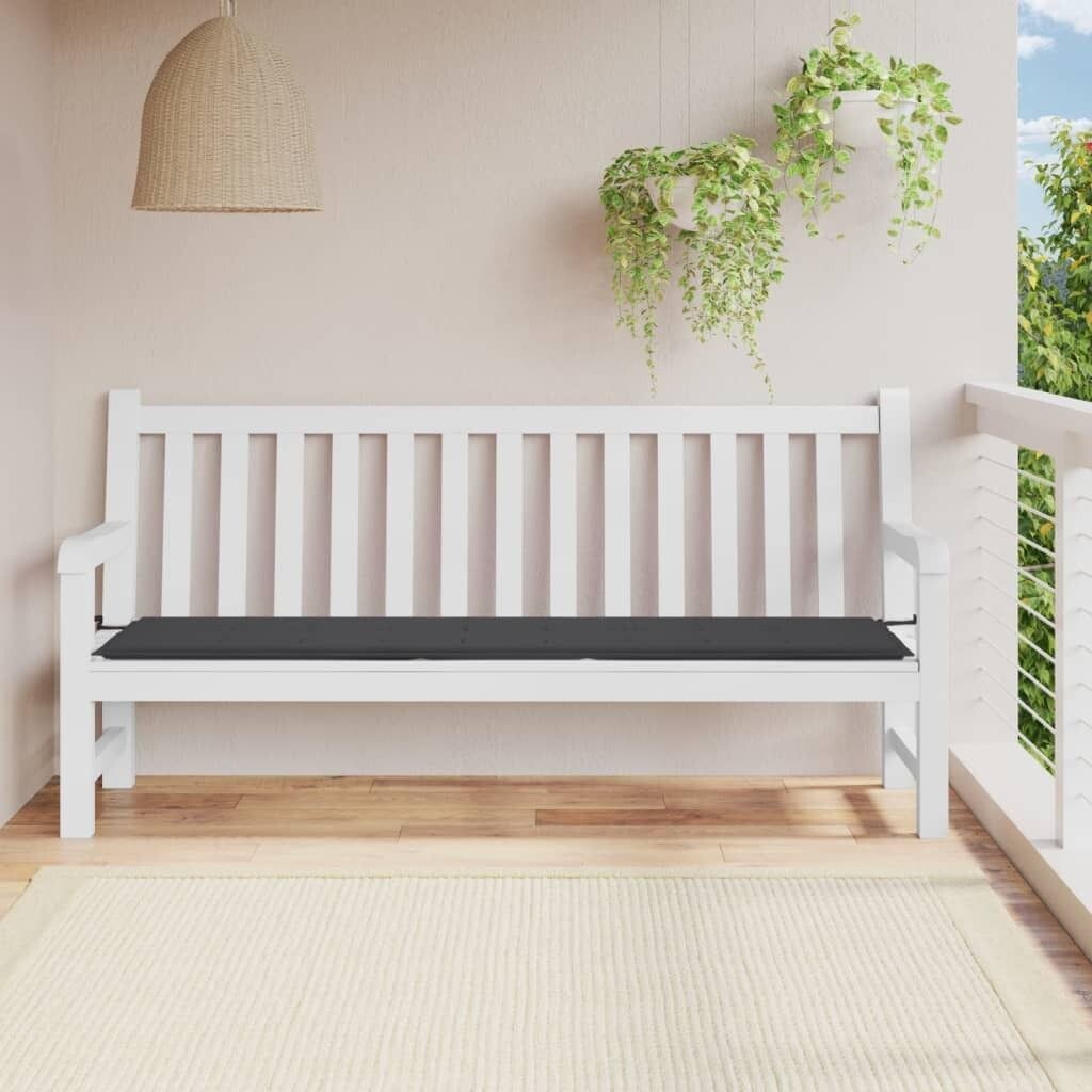 

Подушка для садовой скамейки The Living Store антрацит 200х50х3 см ткань Оксфорд, серый
