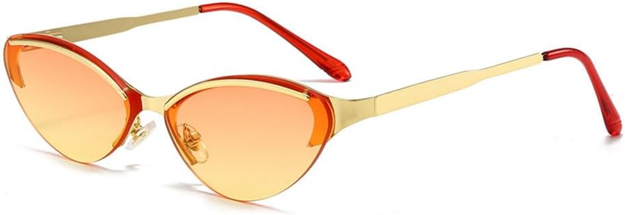 

Модный тренд 2027 года: солнцезащитные очки с металлическими безрамочными дужками, очки «кошачий глаз» для женщин, уличные очки, солнцезащитные очки для активного отдыха MTZJH, Orange