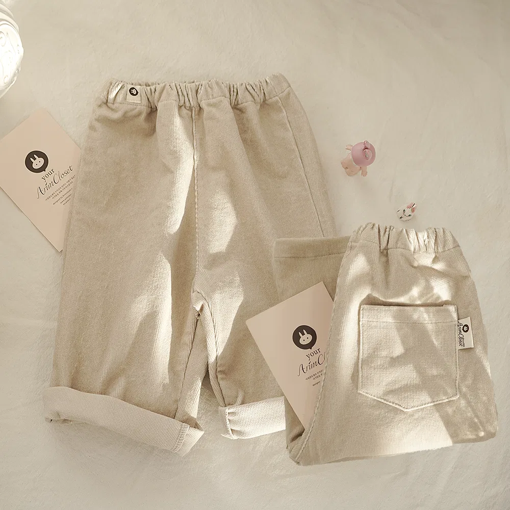 Детские вельветовые брюки прямого кроя Arimcloset