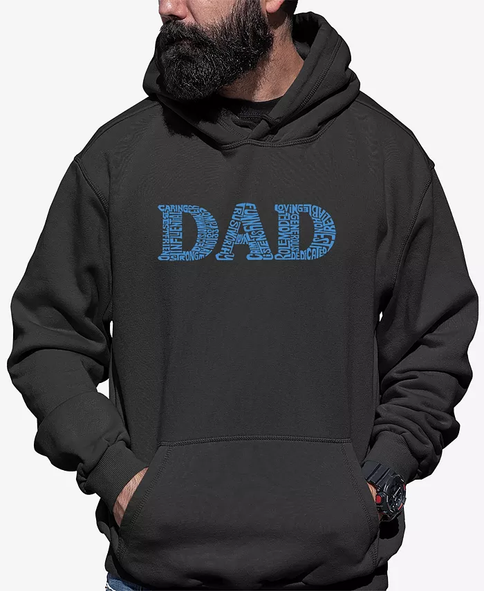 

Мужская худи с принтом "Dad" LA Pop Art, серый