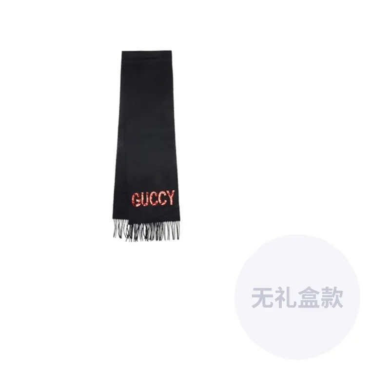 

GUCCI Шарф вязаный унисекс серии G, Black