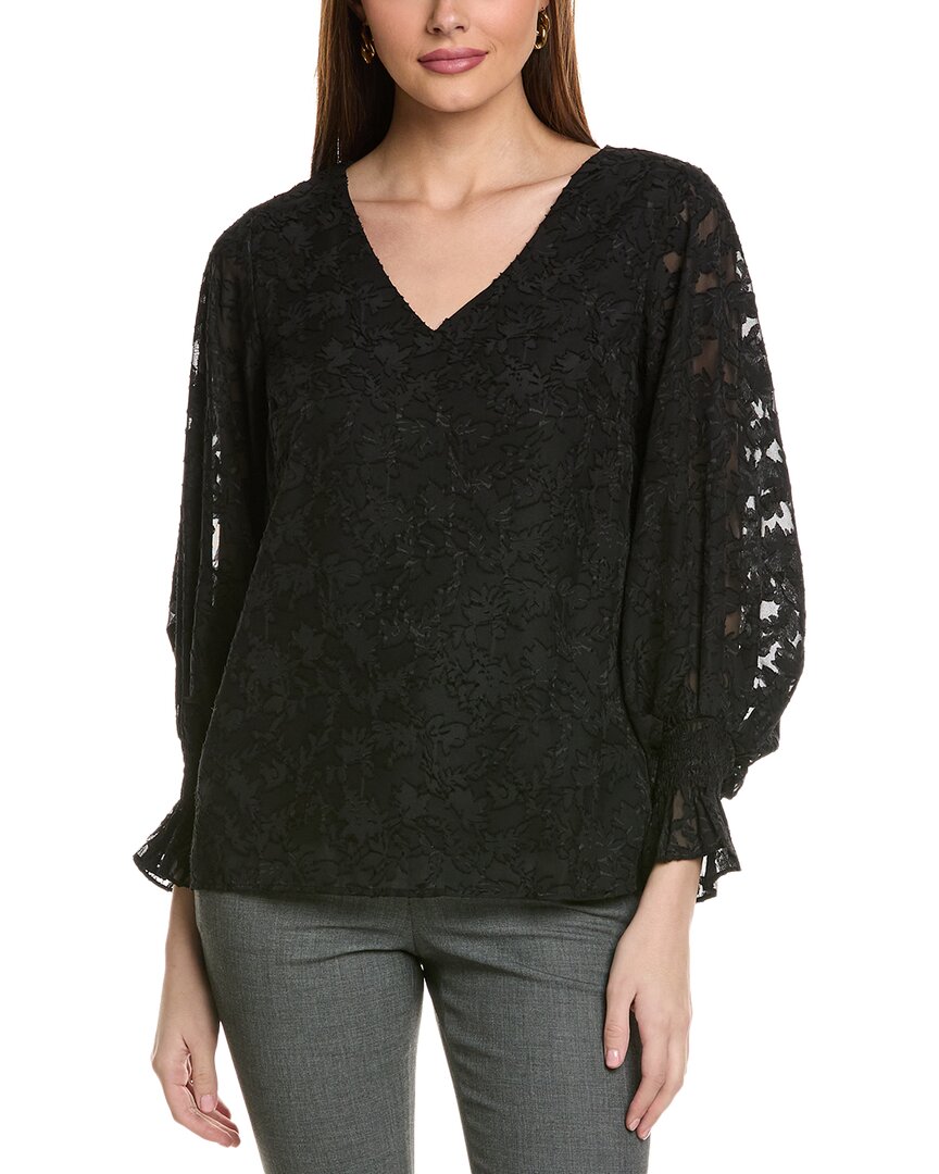 

Блузка Vince Camuto Burnout Foliage, черный