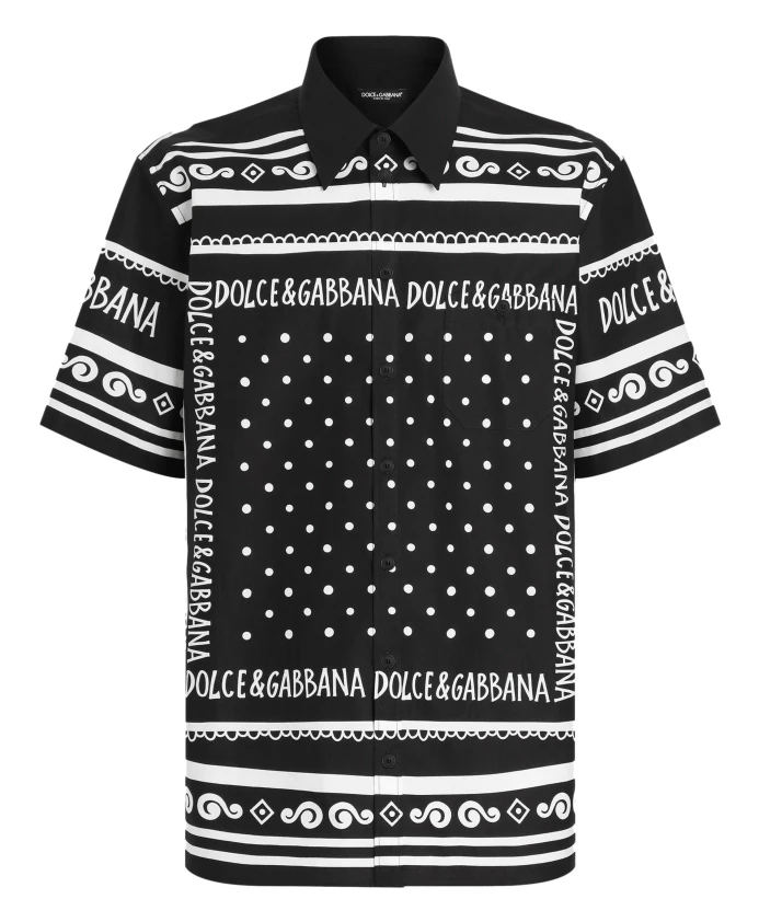 

Рубашка It со сплошным принтом Италия Dolce & Gabbana, черный