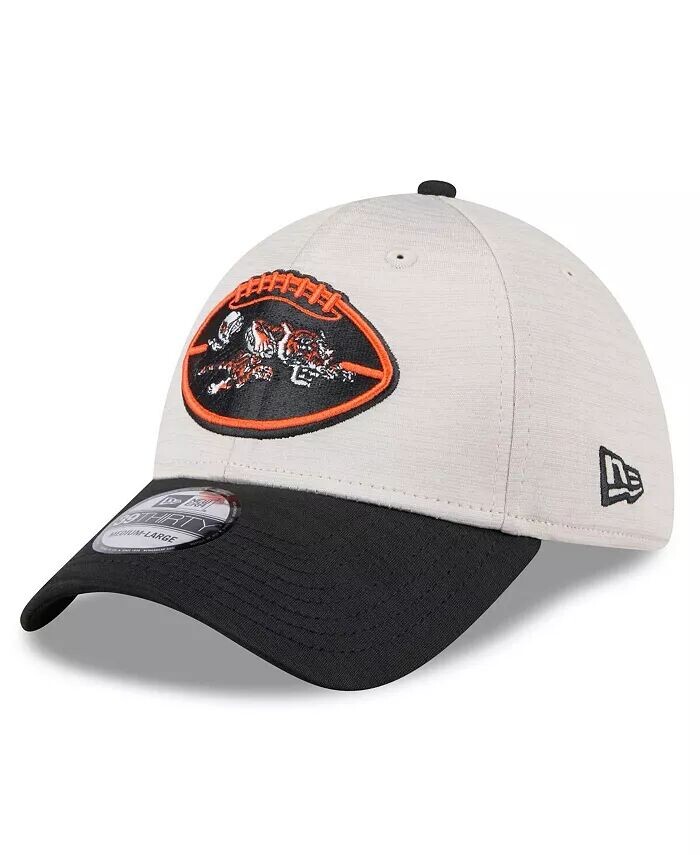 

Мужская кепка Stone/Black Cincinnati Bengals 2024 Sideline Historic 39THIRTY Flex New Era