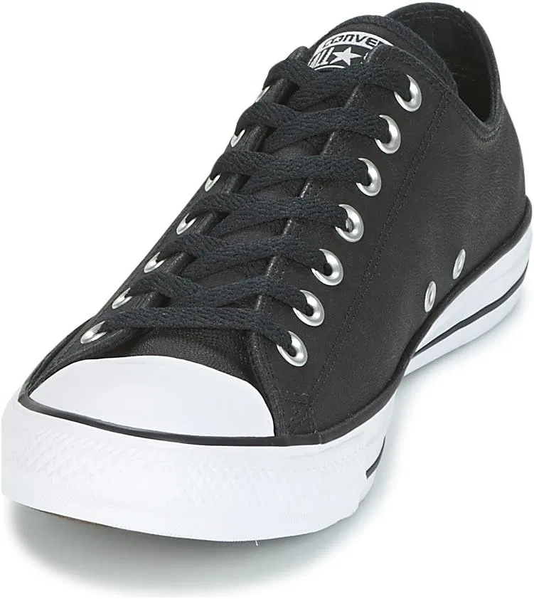 Кроссовки Converse CTAS OX Chucks, кожаные, унисекс, артикул C165194C, размер 36.5, Black Black White 001 — фото 4
