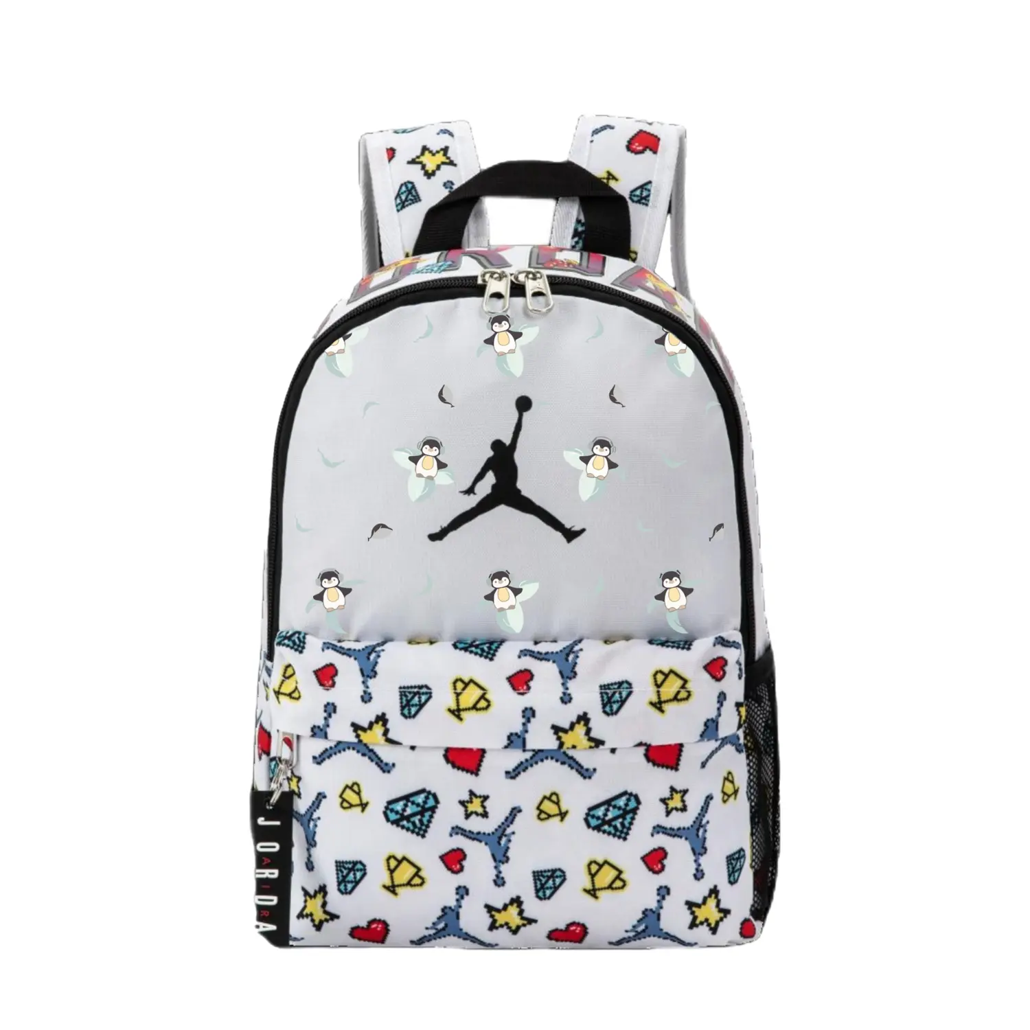 

Jordan Полиэстеровый рюкзак унисекс белый, Floral Penguin