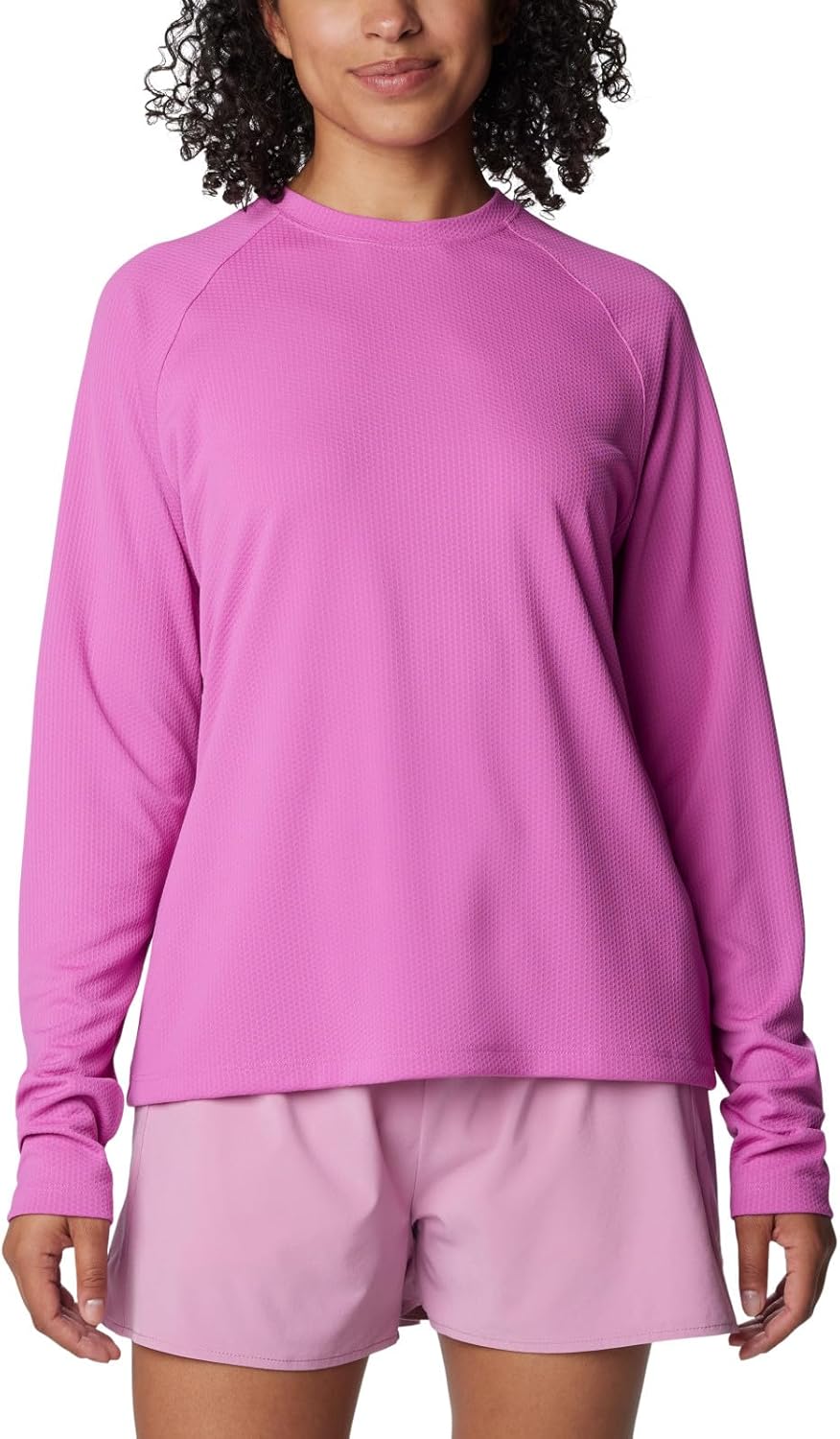 

Женская футболка Columbia PFG Solar Stream с длинным рукавом, Bright Lavender